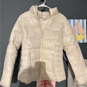 Time and Tru Off-White Puffer Jacket